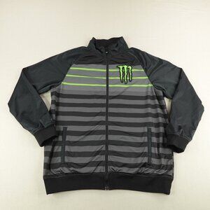 Monster Energy One Industries Jacket Mens 2XL Black Track Coat Motocross MotoX